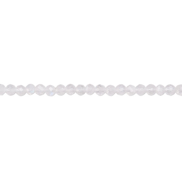 White moonstone 1pkg1, faceted round bead natural B grade, 13 inch 2mm image number 0
