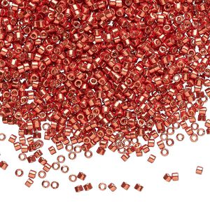 Seed bead, Delica®, glass, pkg/250g, #11 round, Duracoat® opaque galvanized berry (DB-1838).
