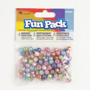 Bead mix 1pkg144, acrylic, mixed AB colors, 8mm faceted round.