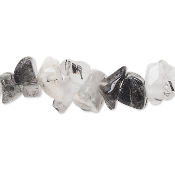 Tourmalinated quartz 1pkg1, chip bead natural C grade, 15.5-16 inch large image number 0