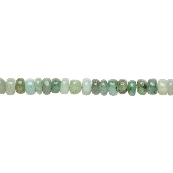Bead, emerald (oiled), 3x2mm-4x3mm hand-cut rondelle with 0.4-1.4mm hole, C- grade, Mohs hardness 7-1/2 to 8. Sold per 13-inch strand. image number 0