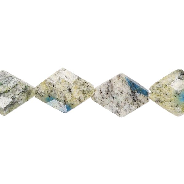 K2 "jasper" 1pkg1, hand-cut faceted puffed diamond bead natural 8 inch 13x10mm-17x13mm image number 0