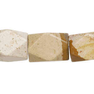 Picture jasper 1pkg1, 4-sided rectangle bead natural, 15 inch 18x12mm-20x14mm