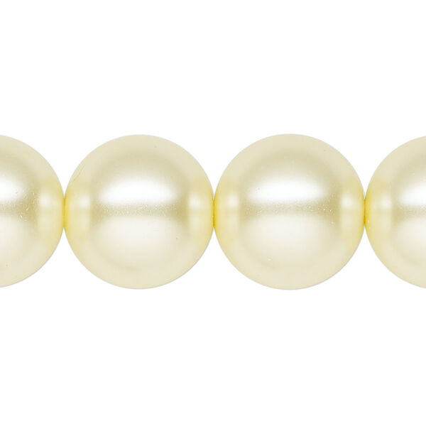 Pearl 1pk ivory, Celestial Crystal® 16mm round 15.5-16 inch image number 0