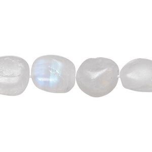 Rainbow moonstone 1pkg1, nugget bead natural 15.5-16 inch medium