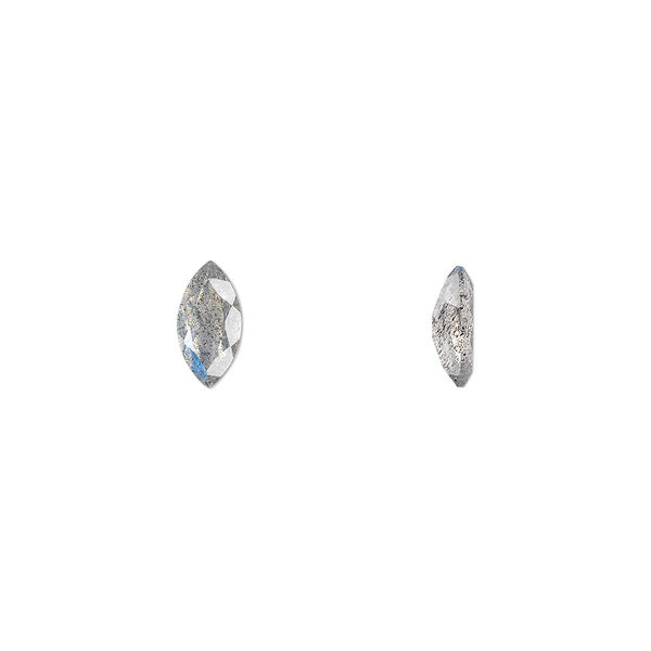 Gem, labradorite (natural), 8x4mm faceted marquise A- grade, Mohs hardness 6 to 6-1/2. Sold individually. image number 0