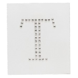 Iron-on transfer 1pk crystal clear, Preciosa Czech crystal 33.5x28mm "T"