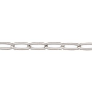 Chain 1pkg1 paperclip, 4.8mm, stainless steel 5 foot unfinished