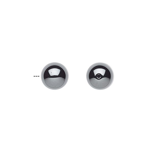 Hemalyke™ 1pkg4, half-drilled round bead 8mm image number 0
