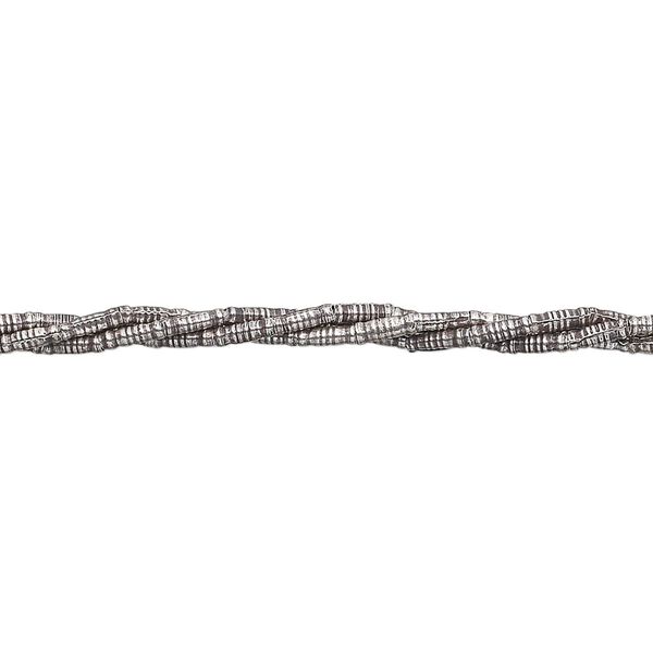 Bead, Hill Tribes, antiqued fine silver, 3x1mm tube. Sold per 16-inch strand. image number 0