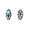 Drop 1pkg1 crystal Bermuda blue P, Crystal Passions&reg; 16mm pendant marquise cut 6437 image number 0