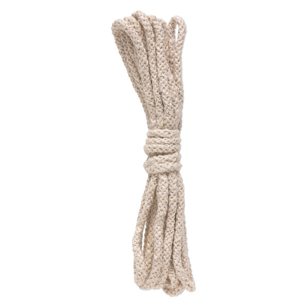 Cord, Hemptique®, hemp, natural, 3mm braided. Sold per pkg of 2 meters. image number 0