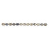 Mother-of-pearl shell 1pkg1, flat oval bead 15 inch blue steel 18x13mm-18x14mm image number 1