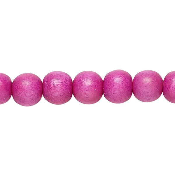 Bead, Taiwanese cheesewood (dyed / waxed), light purple, 7-8mm round. Sold per pkg of (2) 15-1/2" to 16" strands. image number 0