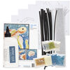 Sabrina Frey Bead Mosaic™ Starter Kit 1pkg4 glass / medium-density fiberboard / glue,  6x6 inch / "Sea Life" design, multicolored image number 1
