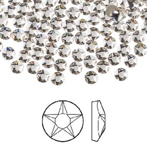 Flat back 1440pk crystal foil back, Swarovski® 3.8-4mm round SS16 2100
