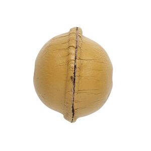 Bead, leather, natural, 20-24mm smooth round. Sold individually.