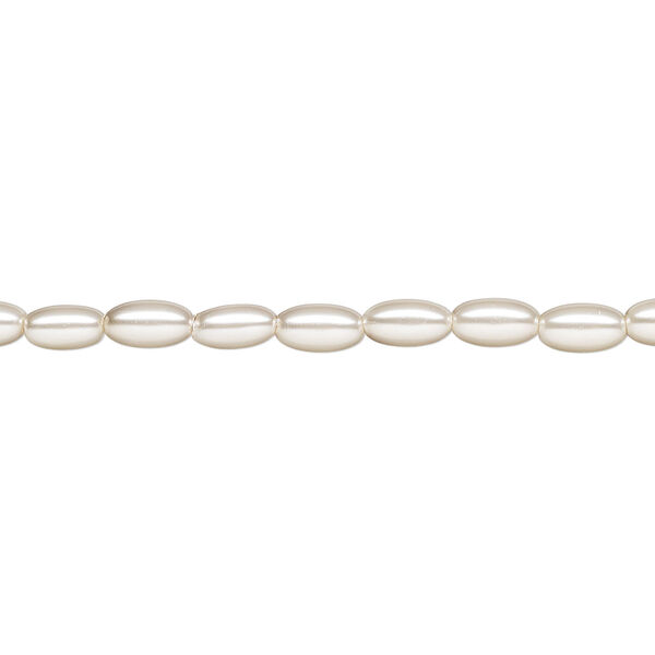Pearl 1pk light pink, Celestial Crystal® 6x3.5mm rice 15.5-16 inch image number 0