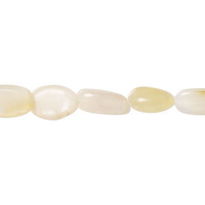 Peach moonstone 1pkg1, hand-cut nugget bead natural, 13 inch mini to small