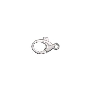 Clasp lobster claw 1pkg1 sterling silver, 10x7mm, 1-strand