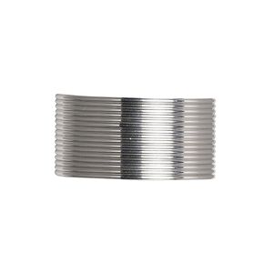 Wire, Beadalon®, stainless steel, 3/4 hard, half-round, 20 gauge. Sold per pkg of 9 meters.