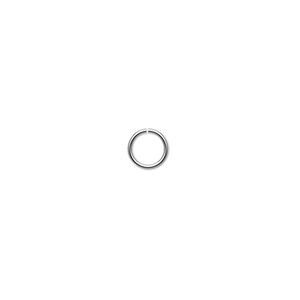Jump ring, sterling silver, 6mm round, 4.4mm inside diameter, 20 gauge. Sold per pkg of 50.