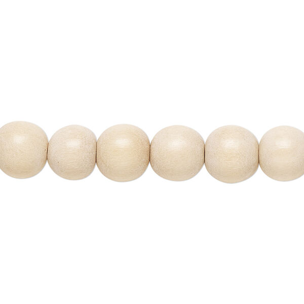 Bead, Taiwanese cheesewood (waxed), tan, 7-8mm round. Sold per pkg of (2) 15-1/2" to 16" strands. image number 0
