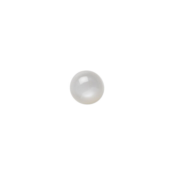 Cabochon, silver moonstone (natural), 7mm hand-cut calibrated round, B grade, Mohs hardness 6 to 6-1/2. Sold per pkg of 10. image number 0
