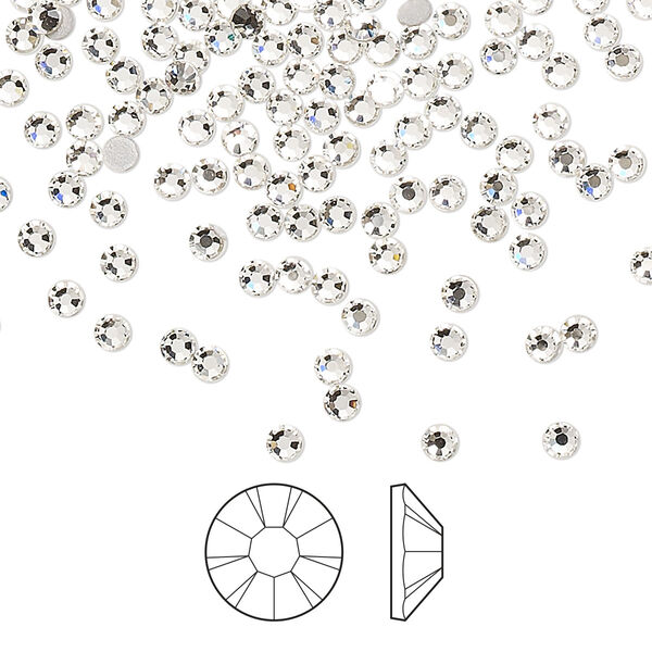 Flat back 144pk crystal foil back, Preciosa MAXIMA Czech crystal hotfix rhinestone 2.3-2.5mm chaton rose round SS8 image number 0