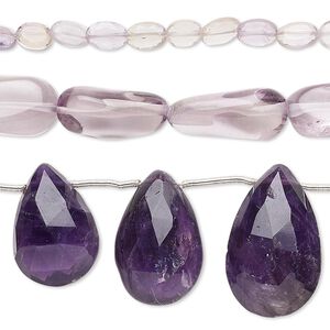 Amethyst 1pkg3, hand-cut mixed shapes bead 6 inch mix 5x4mm-25x15mm