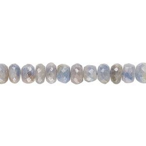 Blue sapphire 1pkg1, hand-cut faceted rondelle bead 14 inch 6x3mm-7x5mm