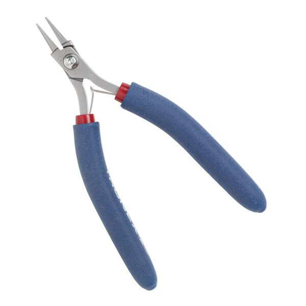 Pliers, Tronex®, P723 short needle-nose, steel and rubber, red and blue, 5-9/10 inches. Sold individually. image number 0