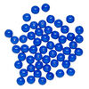 Bead 1pkg50 Czech glass druk, opaque blue, 8mm round. image number 1