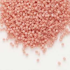 Seed bead, Delica®, glass, pkg/50g, #11 round, opaque salmon (DB-1363).
