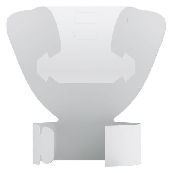 Display, foldable, necklace and earring, acrylic, smooth white, 8-3/4 x 8-1/2 x 3-1/2 inches assembled. Sold per pkg of 2. image number 1