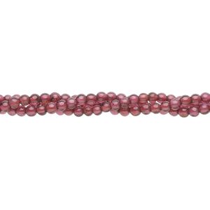 Garnet 1pkg1, hand-cut round bead 15.5-16 inch 2mm