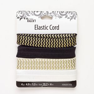 Elastic 1pkg4, flat cord assortment mixed colors 1.5m 15mm