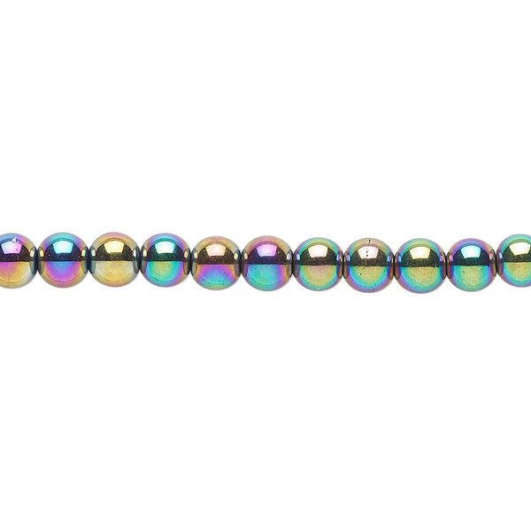 Hemalyke™ 1pkg1, rainbow round bead 15.5-16 inch 5mm image number 0