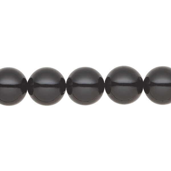 Pearl 10pk magic black, Preciosa Czech crystal 10mm round image number 0