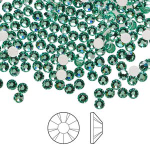 Flat back 1440pk Caribbean Sea foil back, Preciosa MAXIMA Czech crystal hotfix rhinestone 3-3.2mm chaton rose round SS12