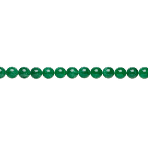 Bead 1pkg1 glass, translucent green, 16mm round, 15 inches. image number 1