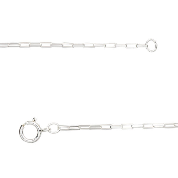 Chain, Gossamer™, sterling silver, 1.2mm elongated Venetian box, 20 inches with springring clasp. Sold individually. image number 0