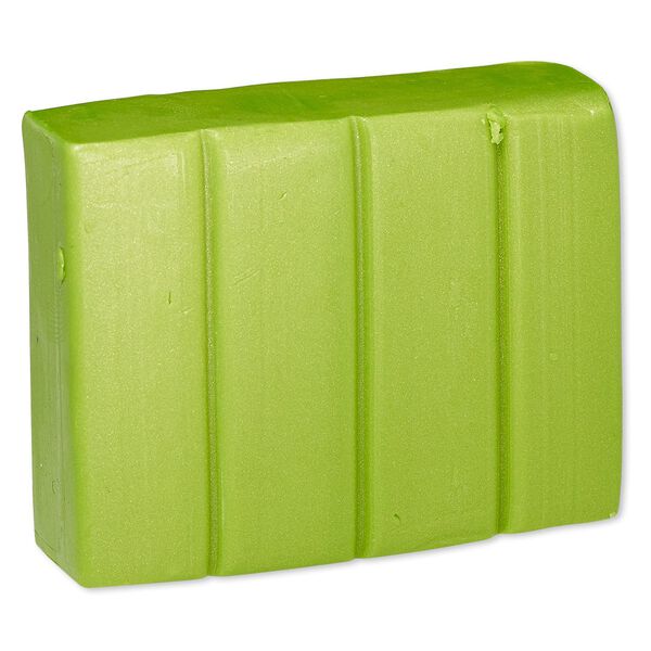 Polymer clay, Sculpey® PREMO, pkg/2 ounces, bright green pearl. image number 0