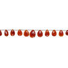 Carnelian 1pkg10, hand-cut top-drilled faceted puffed teardrop bead, graduated 16x12mm-23x15mm medium to dark image number 1