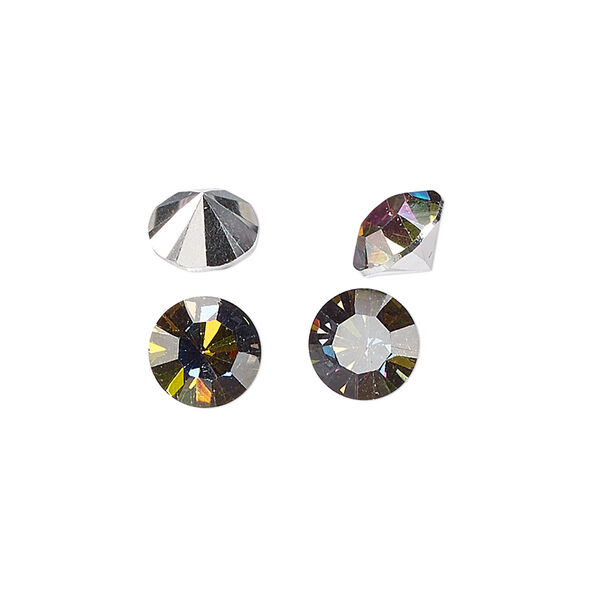 Chaton 8pk crystal vitrail medium foil back, Preciosa MAXIMA Czech crystal rhinestone 8.16-8.41mm 15-cut faceted round SS39 image number 0