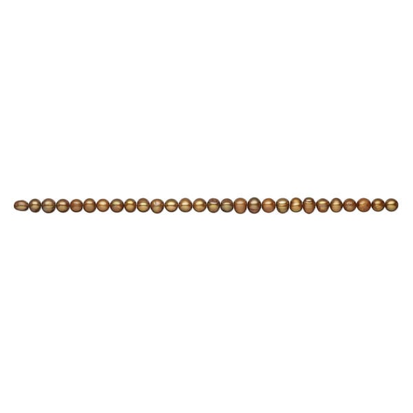 Freshwater pearl 1pkg1, semi-round, 14 inch light iris gold 7-9mm cultured image number 1