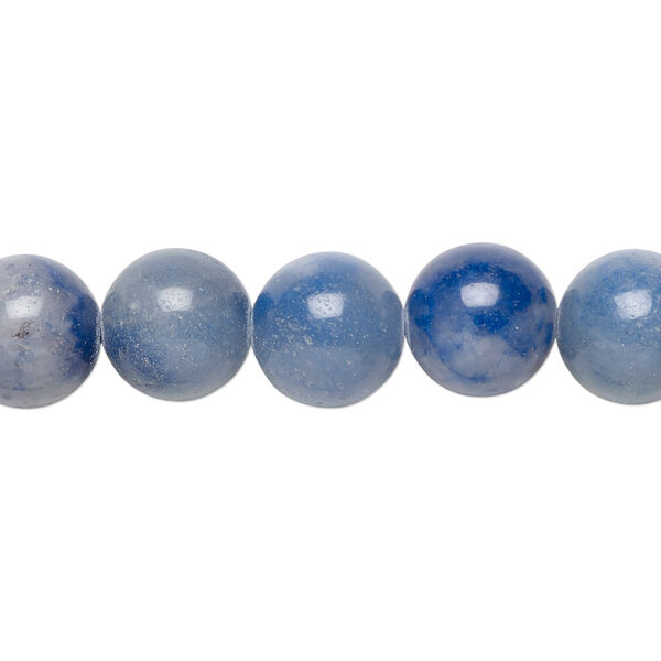 Bead 1pkg1 blue aventurine, 10mm round B grade, 15.5-16 inch natural light to dark image number 0