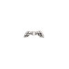 Bead, pewter (tin-based alloy), pkg/1, antique silver plate, 13x4.5mm angel wing. image number 0