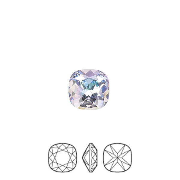 Fancy stone 144pk crystal vitrail light foil back, Preciosa MAXIMA Czech crystal rhinestone 10mm cushion square image number 0