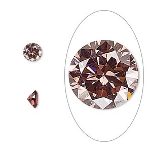 Gem, cubic zirconia, alexandrite purple, 5mm faceted round, Mohs hardness 8-1/2. Sold per pkg of 2.